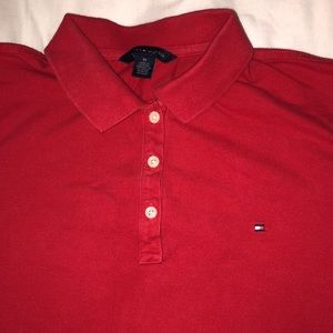 Red Tommy Hilfiger polo